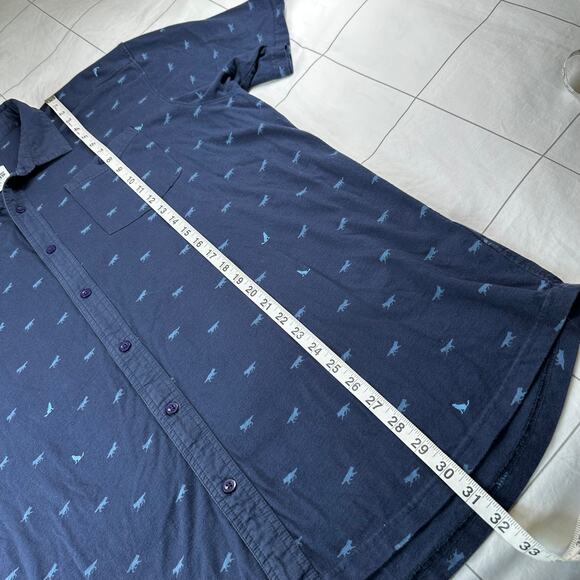 Mountain Khakis Shirt Mens XXL Blue Lobo Classic Fit Short Sleeve Collared Wolf - Picture 8 of 8